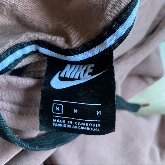Nike NSW Air hoodie oversized long tunic Nike sweater dress Smokey mauve - Picture 5 of 8